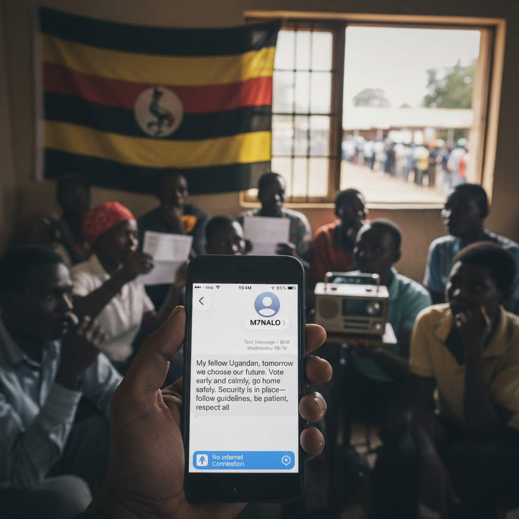 🇺🇬 Des SMS pro-Museveni envoyés aux clients de MTN en plein blackout numérique